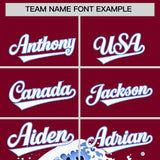 Custom Crimson Wave Graffiti Pattern Authentic Baseball Jersey