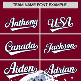 Custom Crimson Wave Graffiti Pattern Authentic Baseball Jersey