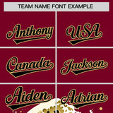 Custom Crimson Wave Graffiti Pattern Authentic Baseball Jersey