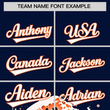 Custom Navy Wave Graffiti Pattern Authentic Baseball Jersey