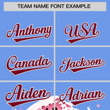 Custom Light Blue Wave Graffiti Pattern Authentic Baseball Jersey