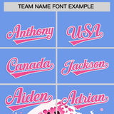 Custom Light Blue Wave Graffiti Pattern Authentic Baseball Jersey