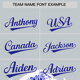 Custom Silver Wave Graffiti Pattern Authentic Baseball Jersey