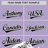 Custom Light Purple Wave Graffiti Pattern Authentic Baseball Jersey