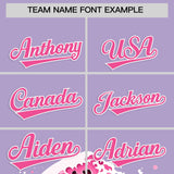 Custom Light Purple Wave Graffiti Pattern Authentic Baseball Jersey