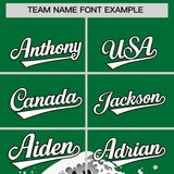 Custom Kelly Green Wave Graffiti Pattern Authentic Baseball Jersey