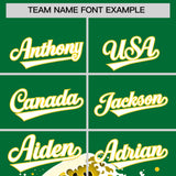 Custom Kelly Green Wave Graffiti Pattern Authentic Baseball Jersey