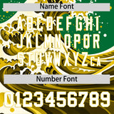 Custom Kelly Green Wave Graffiti Pattern Authentic Baseball Jersey