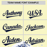 Custom Cream Wave Graffiti Pattern Authentic Baseball Jersey