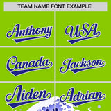 Custom Neon Green Wave Graffiti Pattern Authentic Baseball Jersey