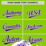 Custom Neon Green Wave Graffiti Pattern Authentic Baseball Jersey