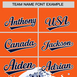 Custom Orange Wave Graffiti Pattern Authentic Baseball Jersey