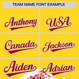 Custom Gold Wave Graffiti Pattern Authentic Baseball Jersey