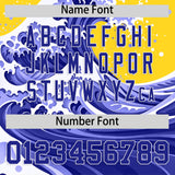Custom Gold Wave Graffiti Pattern Authentic Baseball Jersey