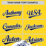 Custom Gold Wave Graffiti Pattern Authentic Baseball Jersey