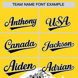 Custom Gold Wave Graffiti Pattern Authentic Baseball Jersey