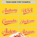 Custom Gold Wave Graffiti Pattern Authentic Baseball Jersey
