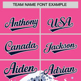 Custom Pink Wave Graffiti Pattern Authentic Baseball Jersey