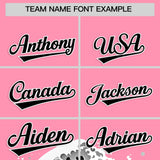 Custom Light Pink Wave Graffiti Pattern Authentic Baseball Jersey