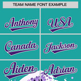 Custom Aqua Wave Graffiti Pattern Authentic Baseball Jersey