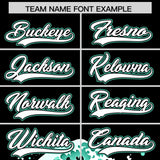 Custom Black Wave Graffiti Pattern Authentic Baseball Jersey