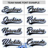 Custom White Wave Graffiti Pattern Authentic Baseball Jersey
