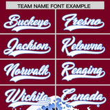 Custom Crimson Wave Graffiti Pattern Authentic Baseball Jersey