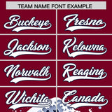 Custom Crimson Wave Graffiti Pattern Authentic Baseball Jersey