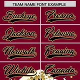 Custom Crimson Wave Graffiti Pattern Authentic Baseball Jersey