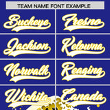 Custom Royal Wave Graffiti Pattern Authentic Baseball Jersey