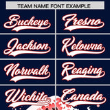 Custom Navy Wave Graffiti Pattern Authentic Baseball Jersey