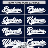 Custom Navy Wave Graffiti Pattern Authentic Baseball Jersey