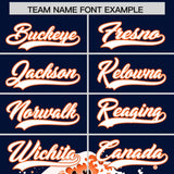 Custom Navy Wave Graffiti Pattern Authentic Baseball Jersey