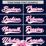 Custom Navy Wave Graffiti Pattern Authentic Baseball Jersey