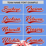Custom Light Blue Wave Graffiti Pattern Authentic Baseball Jersey