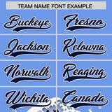 Custom Light Blue Wave Graffiti Pattern Authentic Baseball Jersey