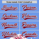 Custom Light Blue Wave Graffiti Pattern Authentic Baseball Jersey