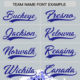 Custom Silver Wave Graffiti Pattern Authentic Baseball Jersey