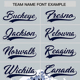Custom Silver Wave Graffiti Pattern Authentic Baseball Jersey