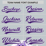 Custom Silver Wave Graffiti Pattern Authentic Baseball Jersey