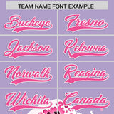 Custom Light Purple Wave Graffiti Pattern Authentic Baseball Jersey
