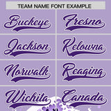 Custom Light Purple Wave Graffiti Pattern Authentic Baseball Jersey