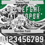 Custom Kelly Green Wave Graffiti Pattern Authentic Baseball Jersey