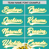 Custom Aqua Wave Graffiti Pattern Authentic Baseball Jersey