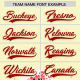 Custom Cream Wave Graffiti Pattern Authentic Baseball Jersey