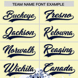 Custom Cream Wave Graffiti Pattern Authentic Baseball Jersey