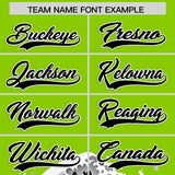 Custom Neon Green Wave Graffiti Pattern Authentic Baseball Jersey