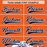 Custom Orange Wave Graffiti Pattern Authentic Baseball Jersey
