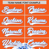 Custom Orange Wave Graffiti Pattern Authentic Baseball Jersey