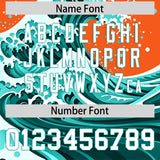 Custom Orange Wave Graffiti Pattern Authentic Baseball Jersey
